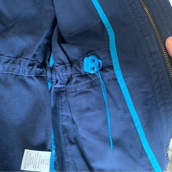 CRAZY 8 Girls Utility Cargo Jacket Below Hip Zip Up Velcro Sz S 5/6 Navy Blue - Picture 14 of 15